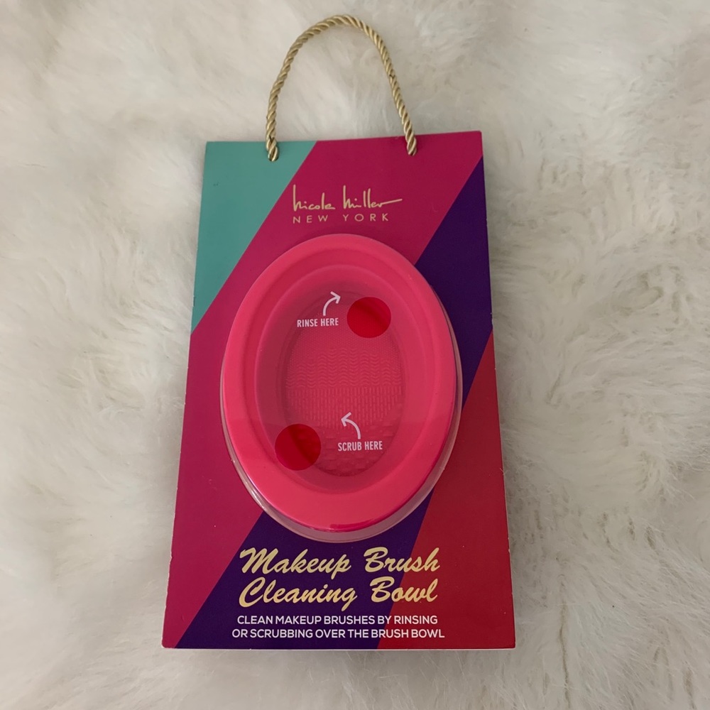 Nicole Miller Pink Makeup Brush Cleaning Bowl